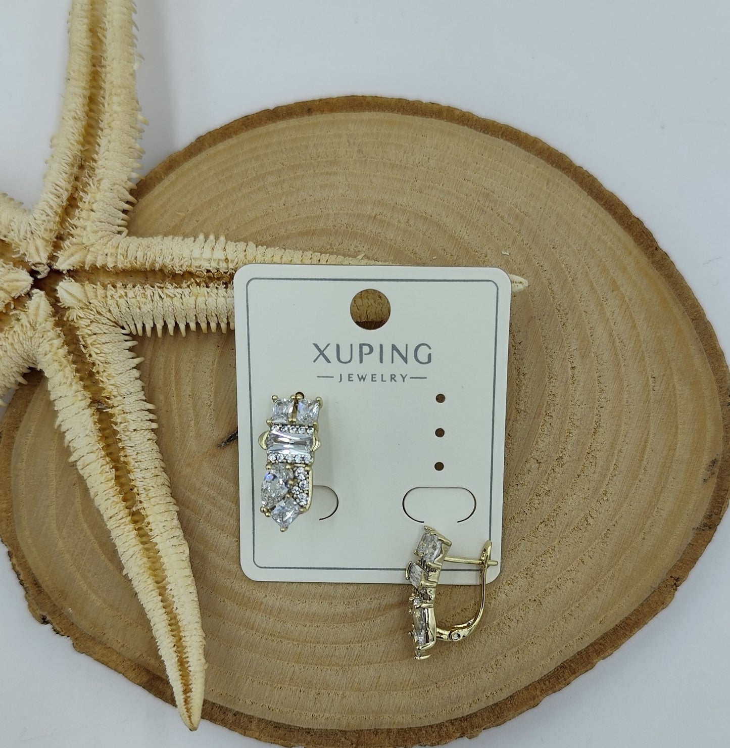 14 K Taş Detaylı Küpe