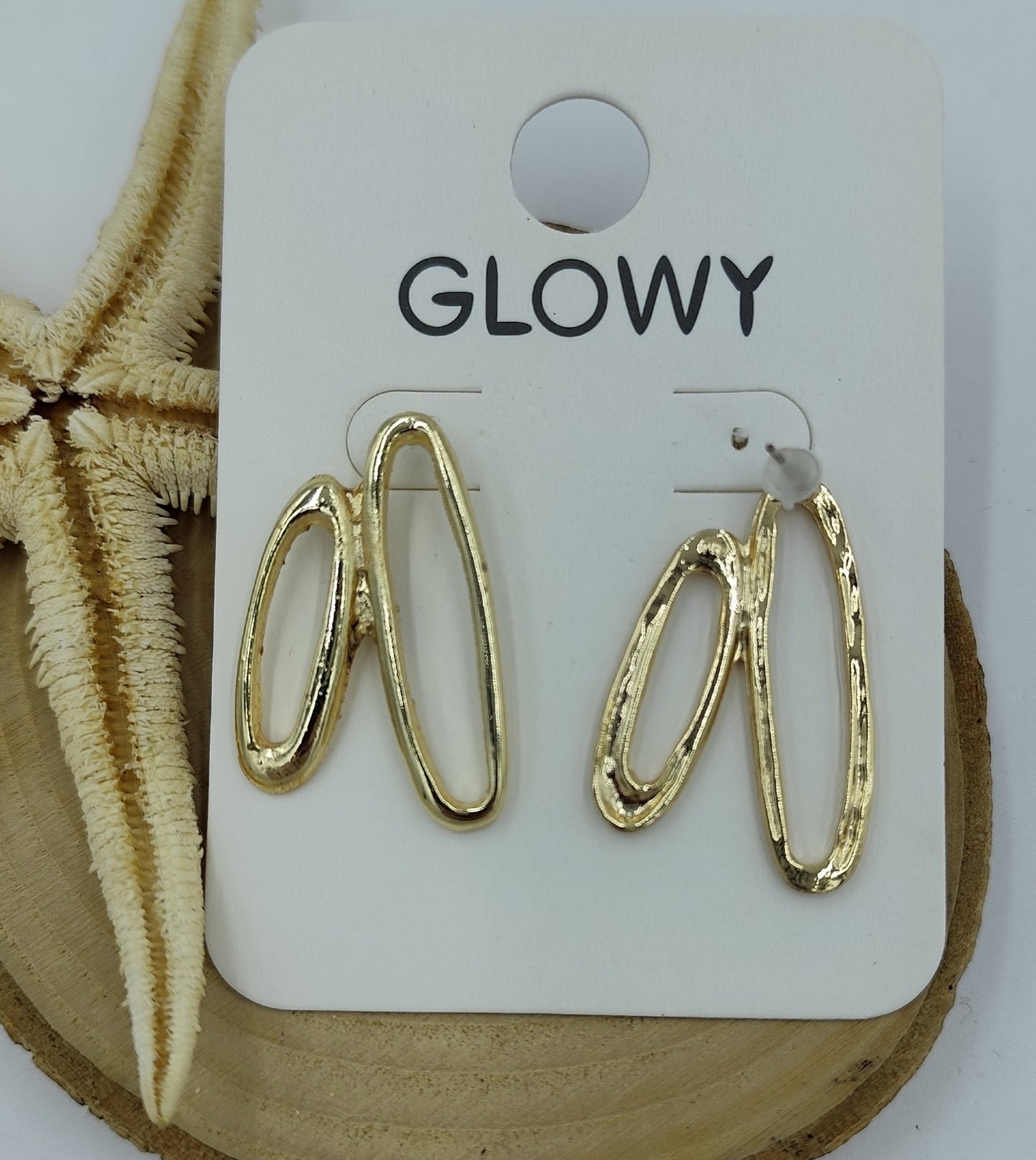 Gold Elips Küpe