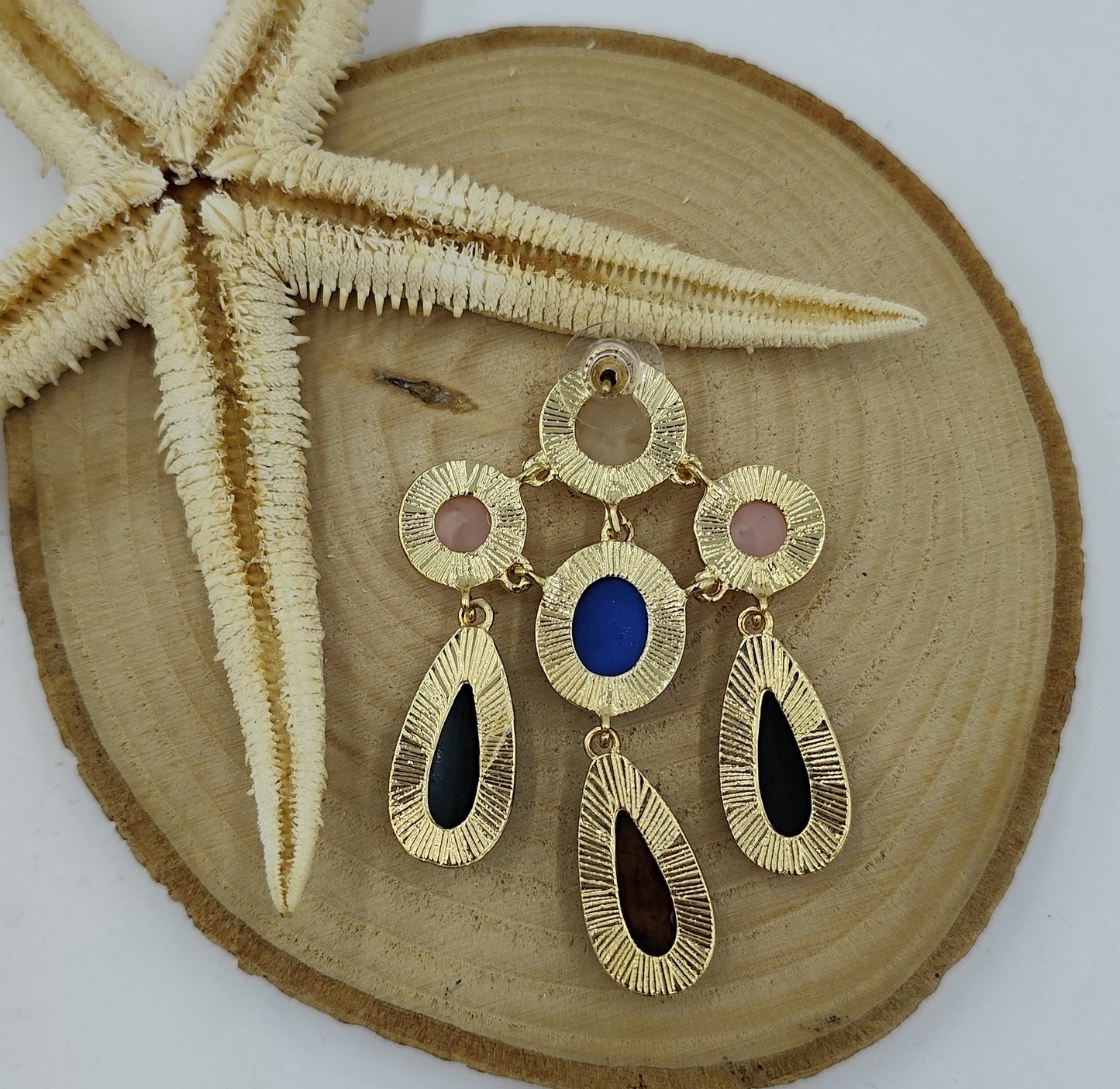 Renkli Gold Küpe