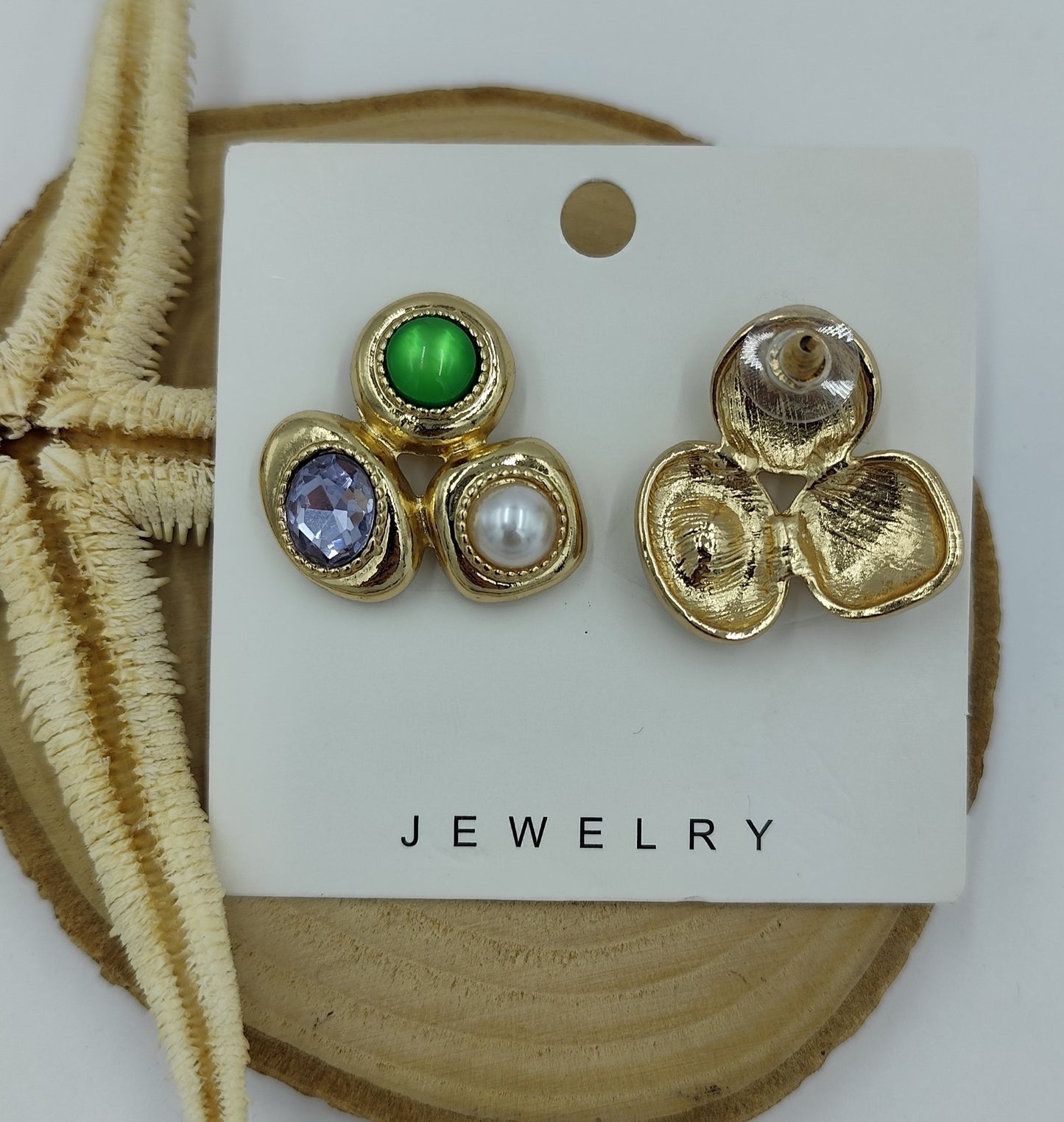 Renkli Gold Küpe