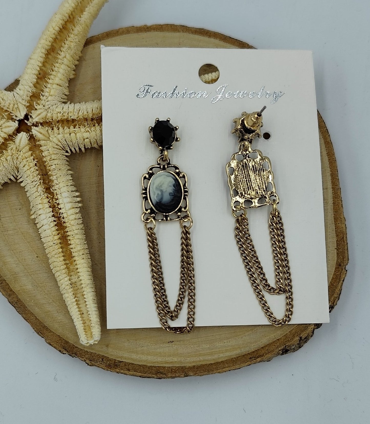 Sallantılı Gold Küpe