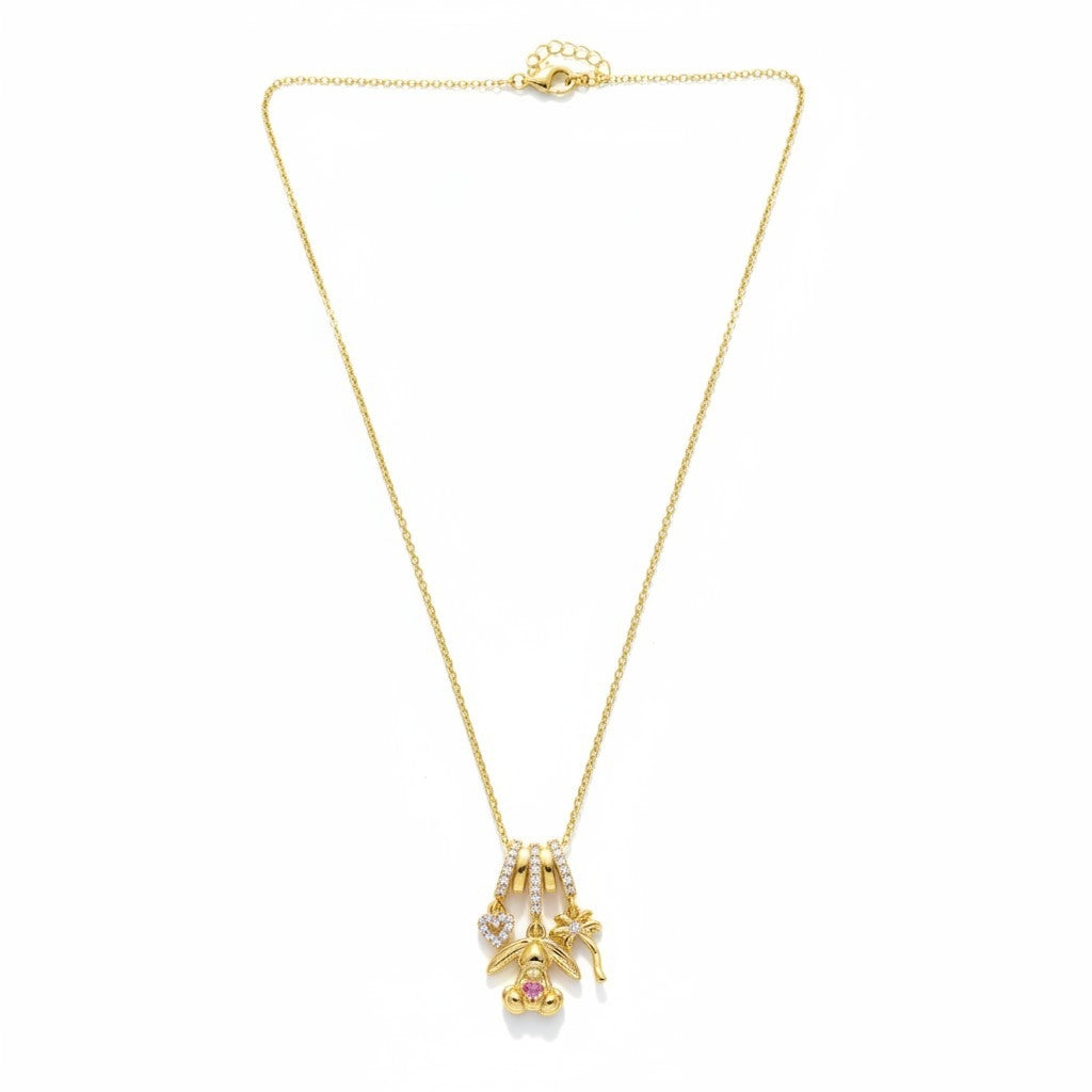 Tavşan Figürlü Gold Kolye