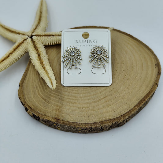 14 K Taş Detaylı Küpe