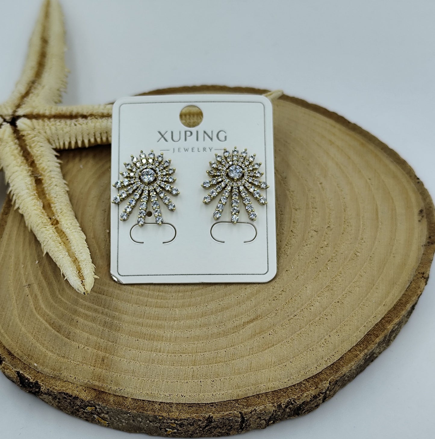 14 K Taş Detaylı Küpe
