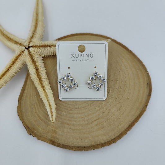 14 K Taş Detaylı Küpe