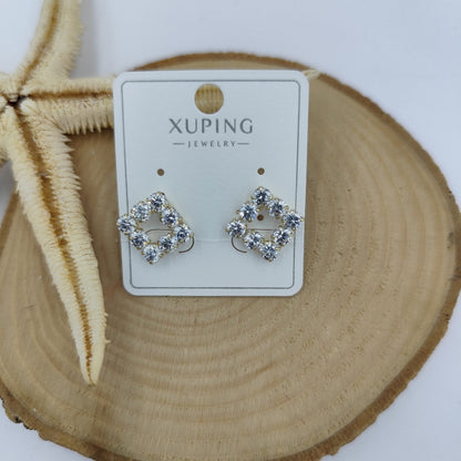 14 K Taş Detaylı Küpe