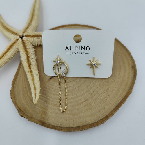 14 K Kuzey Yıldız Figürlü Küpe