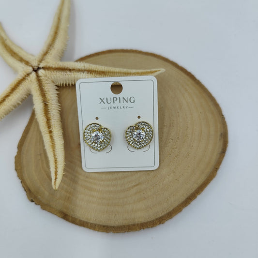 14 K Taş Detaylı Küpe
