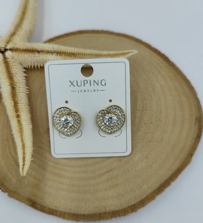 14 K Taş Detaylı Küpe