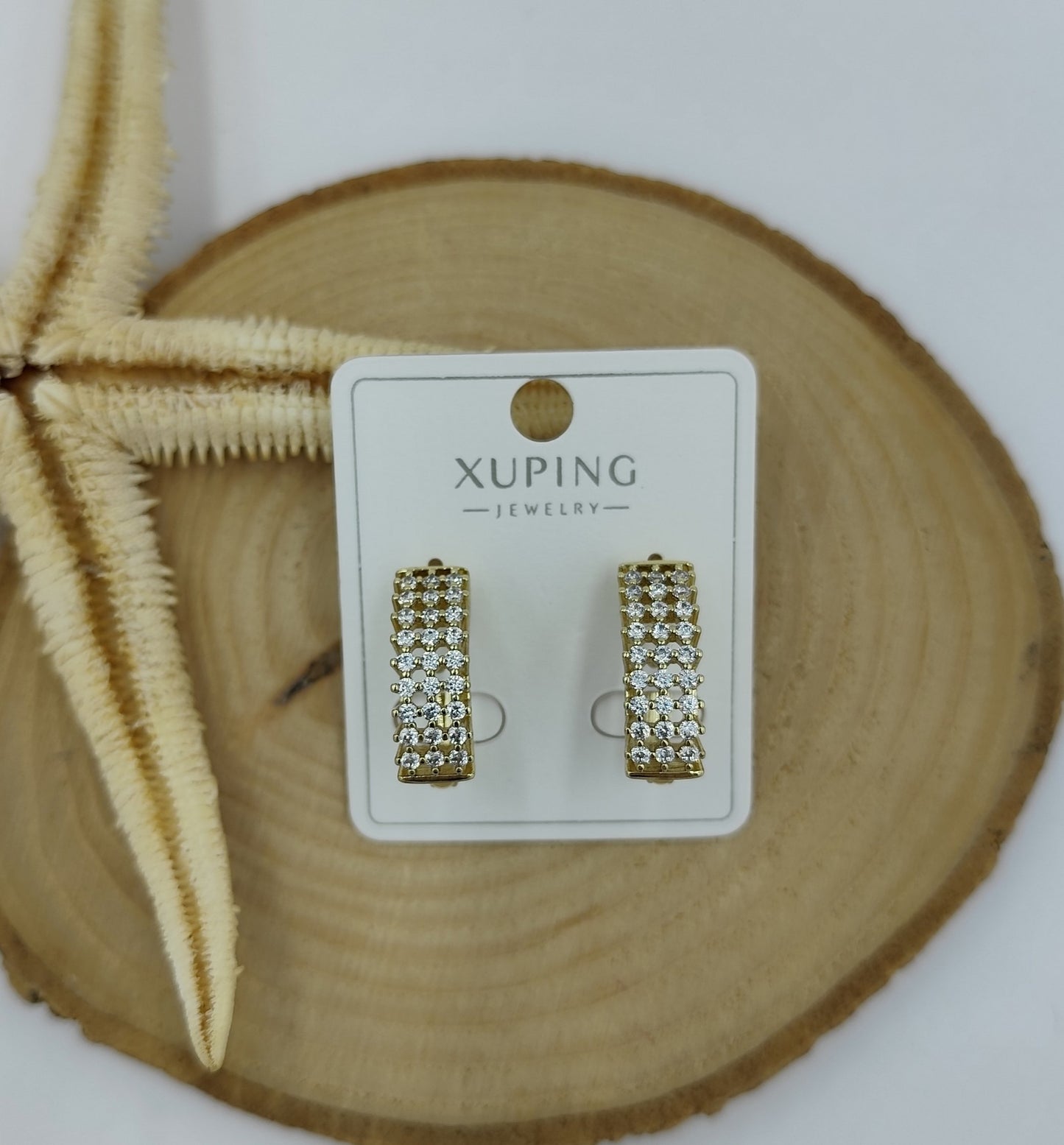14 K Taş Detaylı Küpe