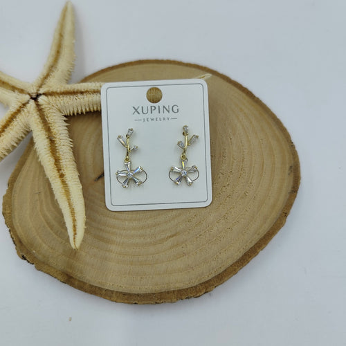 14 K Taş Detaylı Kar Tanesi Küpe