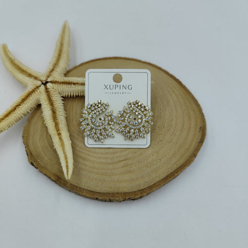 14 K Taş Detaylı Küpe