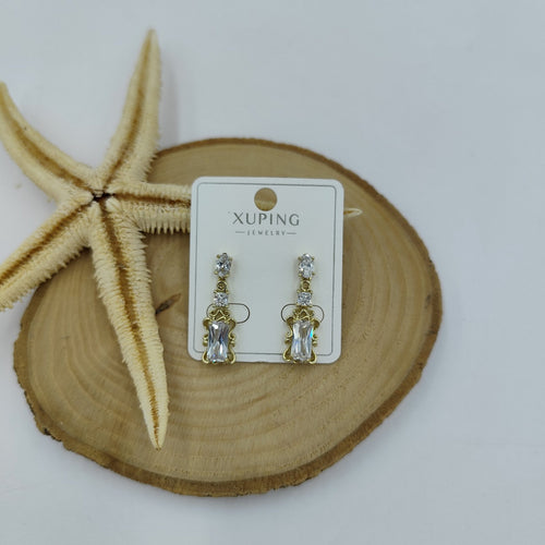 14 K Taş Detaylı Küpe