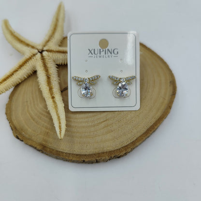 14 K Taş Detaylı Küpe