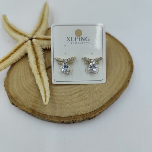 14 K Taş Detaylı Küpe