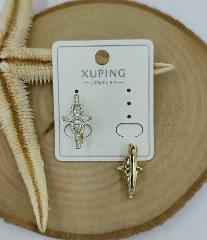 14 K Taş Detaylı Küpe