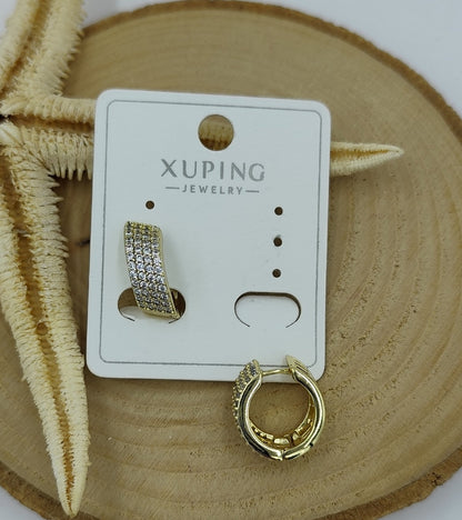 14 K Taş Detaylı Küpe