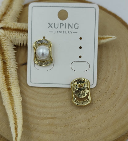 14 K İnci Detaylı Küpe
