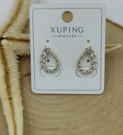 14 K Taş Detaylı Küpe