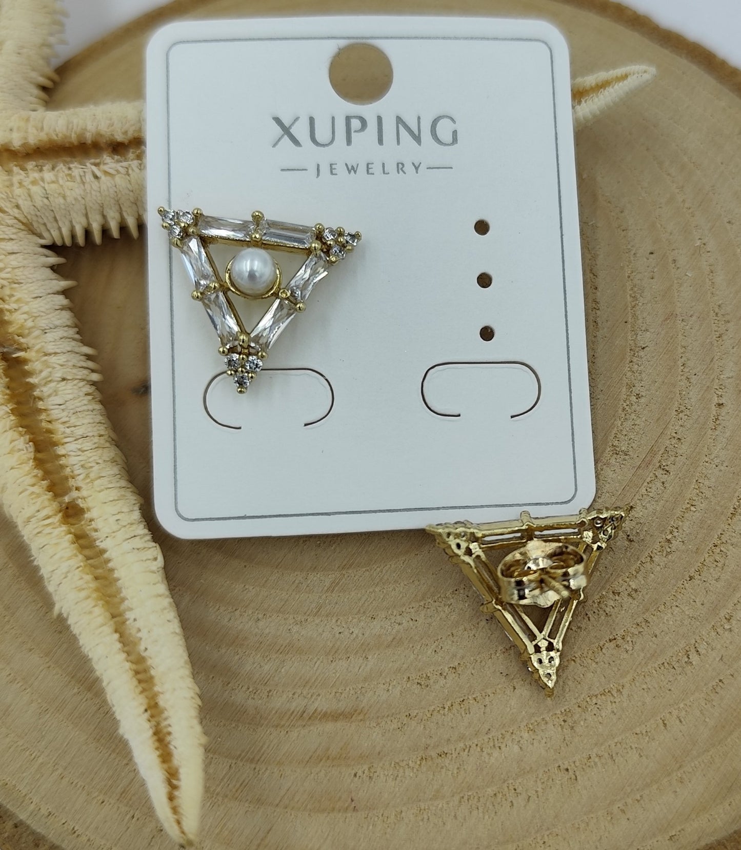 14 K İnci Detaylı Küpe