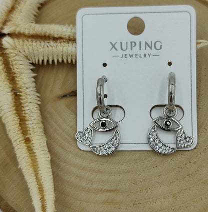 Taş Detaylı Kuş Figürlü Küpe