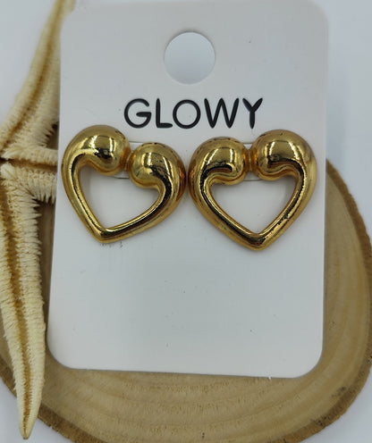 Gold Kalp Küpe