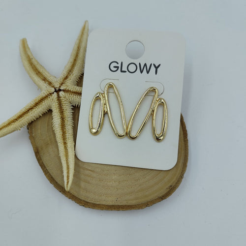 Gold Elips Küpe