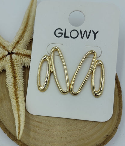 Gold Elips Küpe