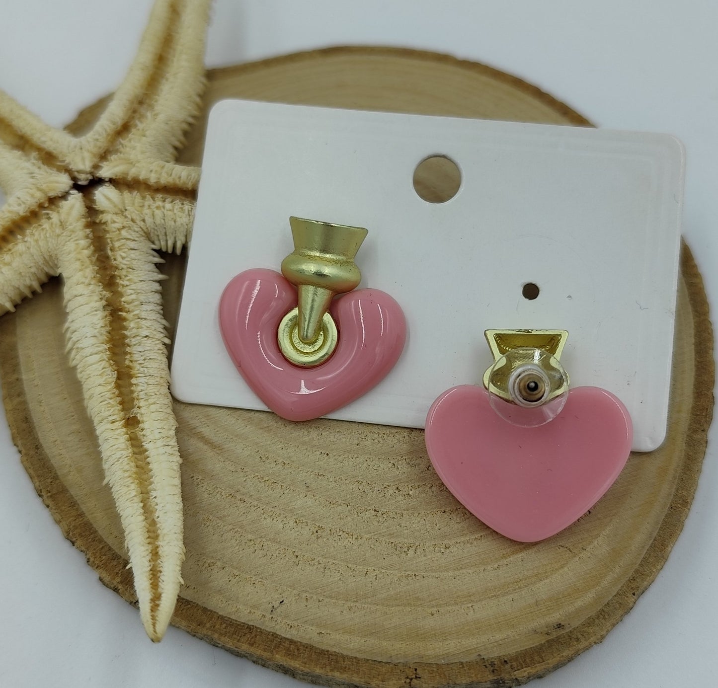 Pembe Kalpli Gold Küpe