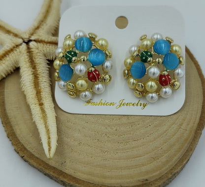 Uğurböceği Detaylı Gold Küpe