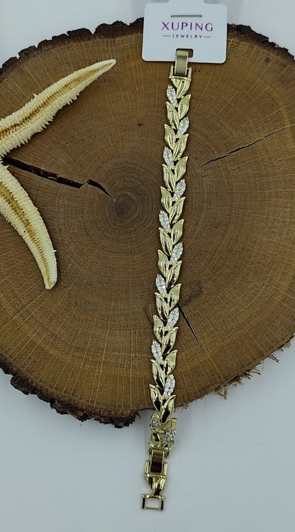 Taş ve Yaprak Detaylı Bileklik