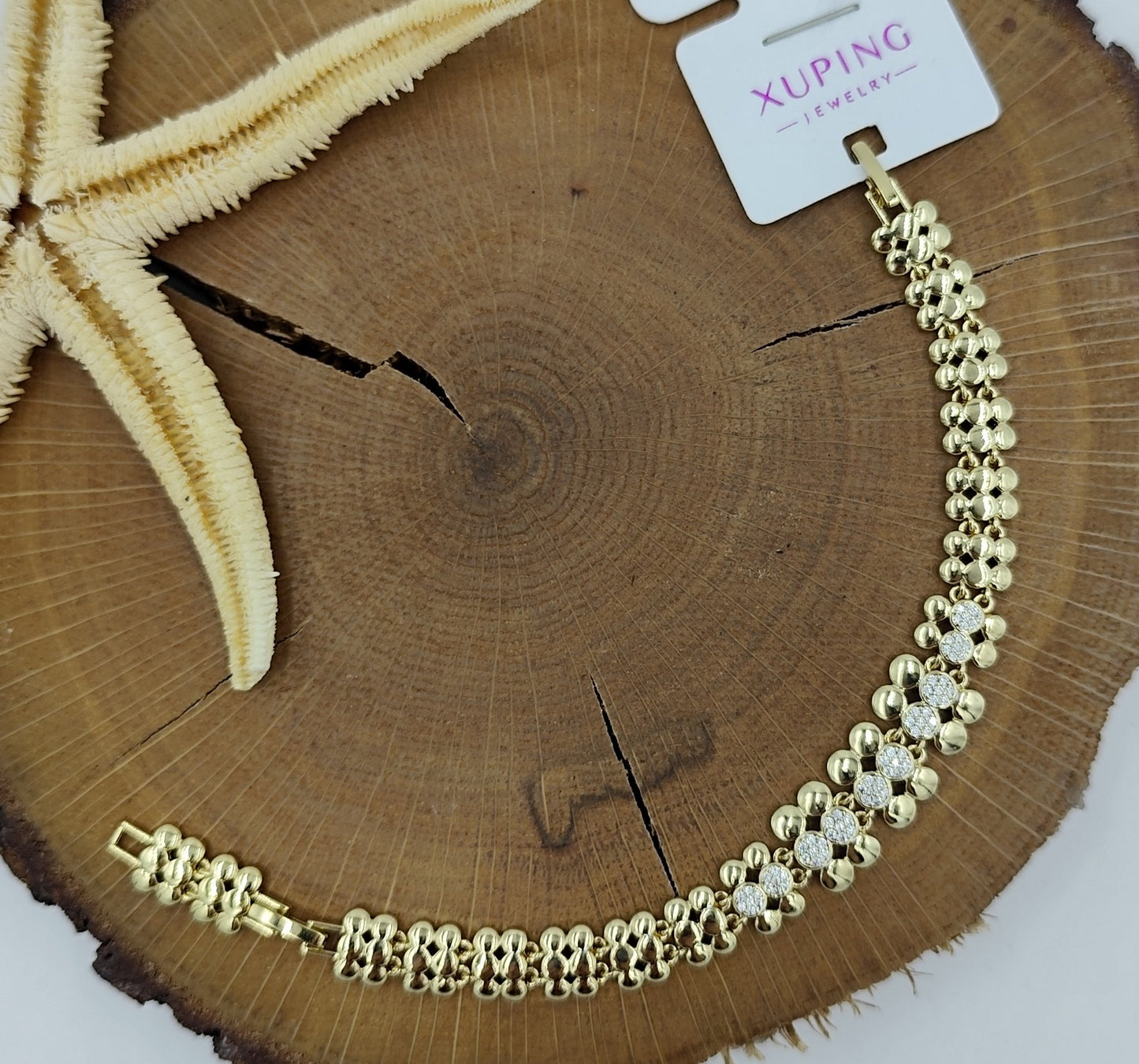 Taş Detaylı 14 K Bileklik