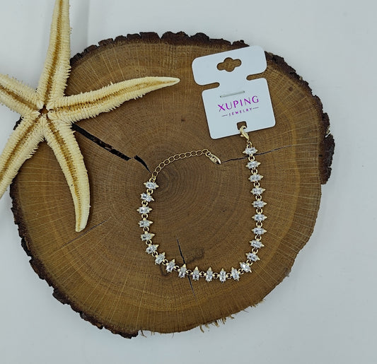 Taş Detaylı 14 K Bileklik