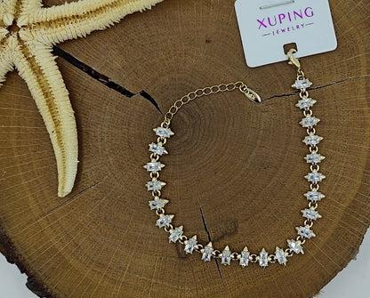 Taş Detaylı 14 K Bileklik