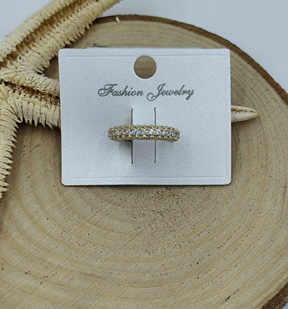 Taş Detaylı Gold Kıkırdak Küpe