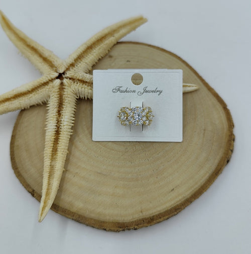Taş Detaylı Gold Kıkırdak Küpe
