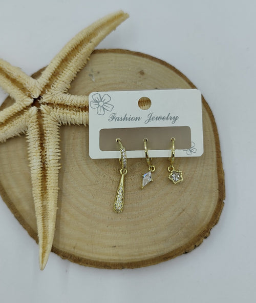 3'lü Bijuteri Küpe