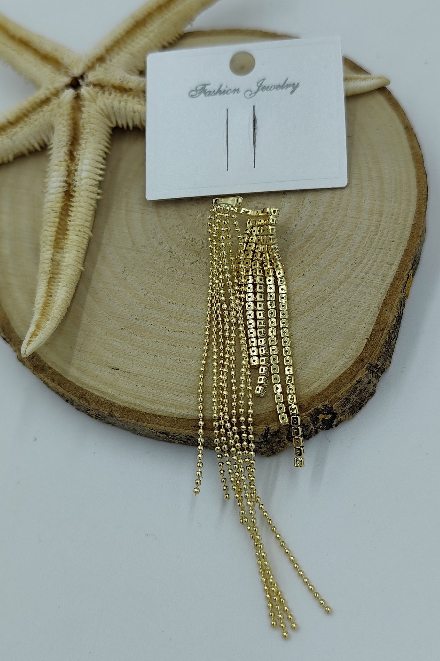 Sıralı Su Yolu Gold Kıkırdak Küpe