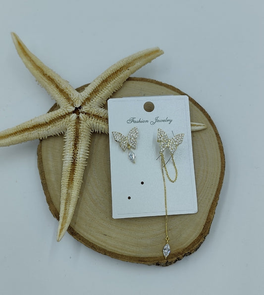 Kelebek Gold Kıkırdak Küpe