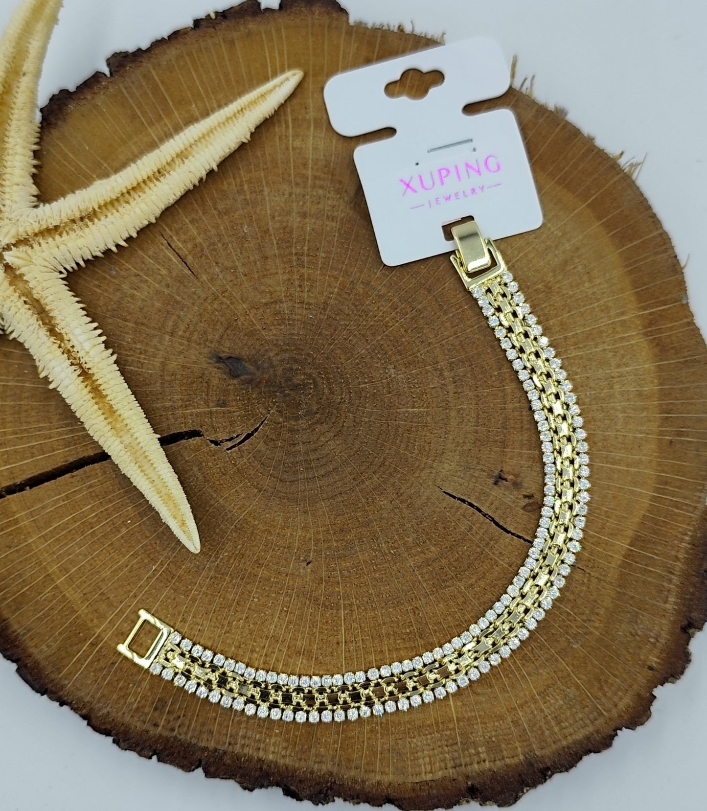 Taş Detaylı 14 K Bileklik