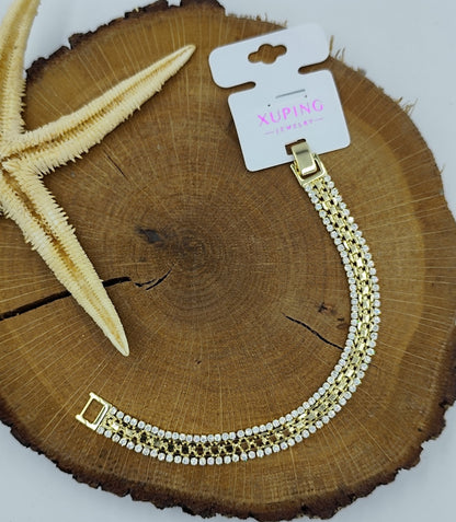 Taş Detaylı 14 K Bileklik