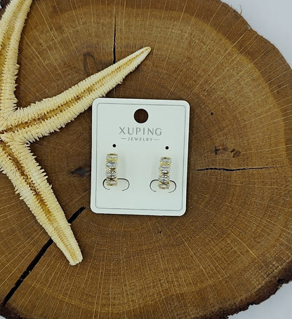 Taş Detaylı 14 K Küpe