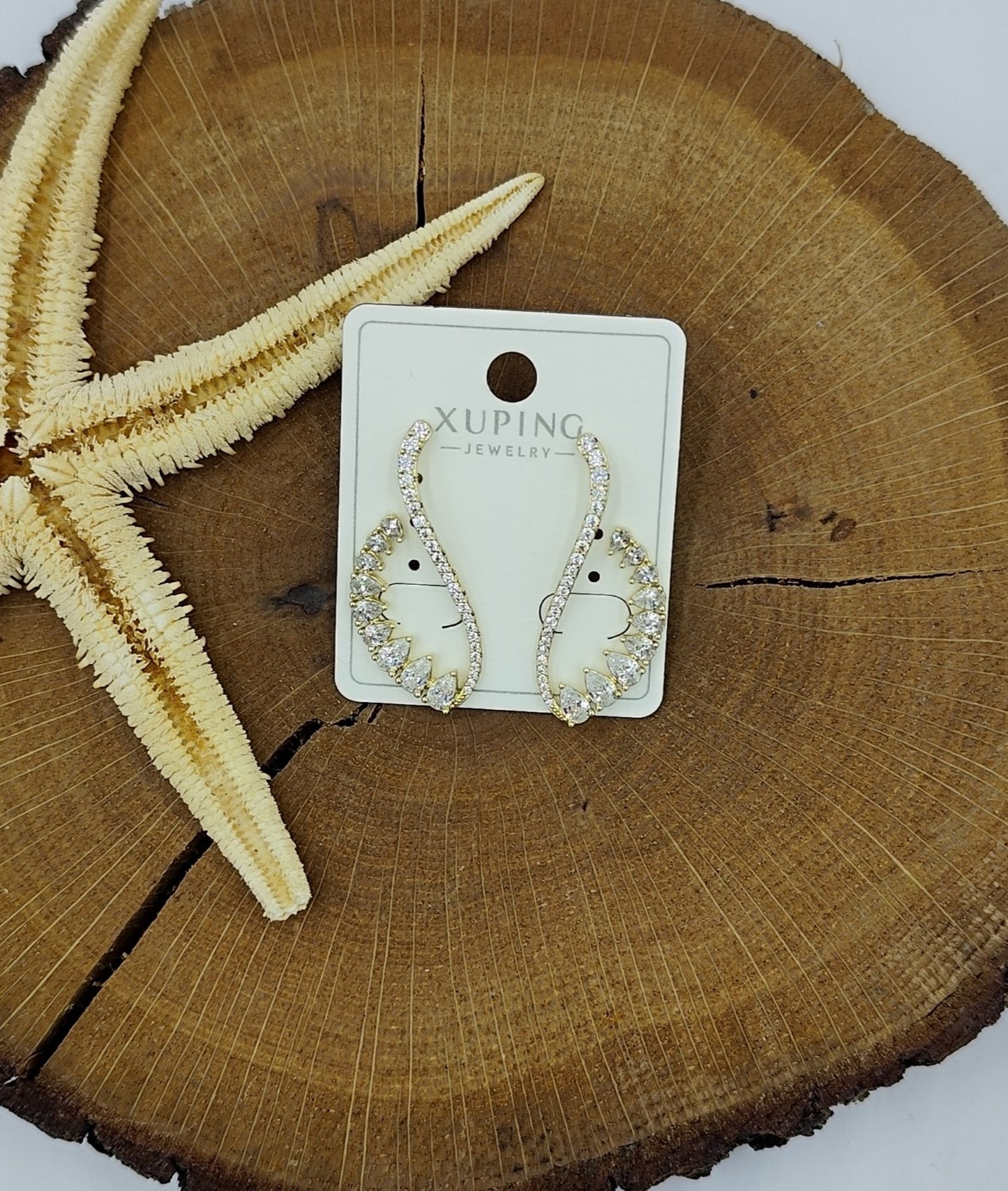 Taş Detaylı 14 K Küpe