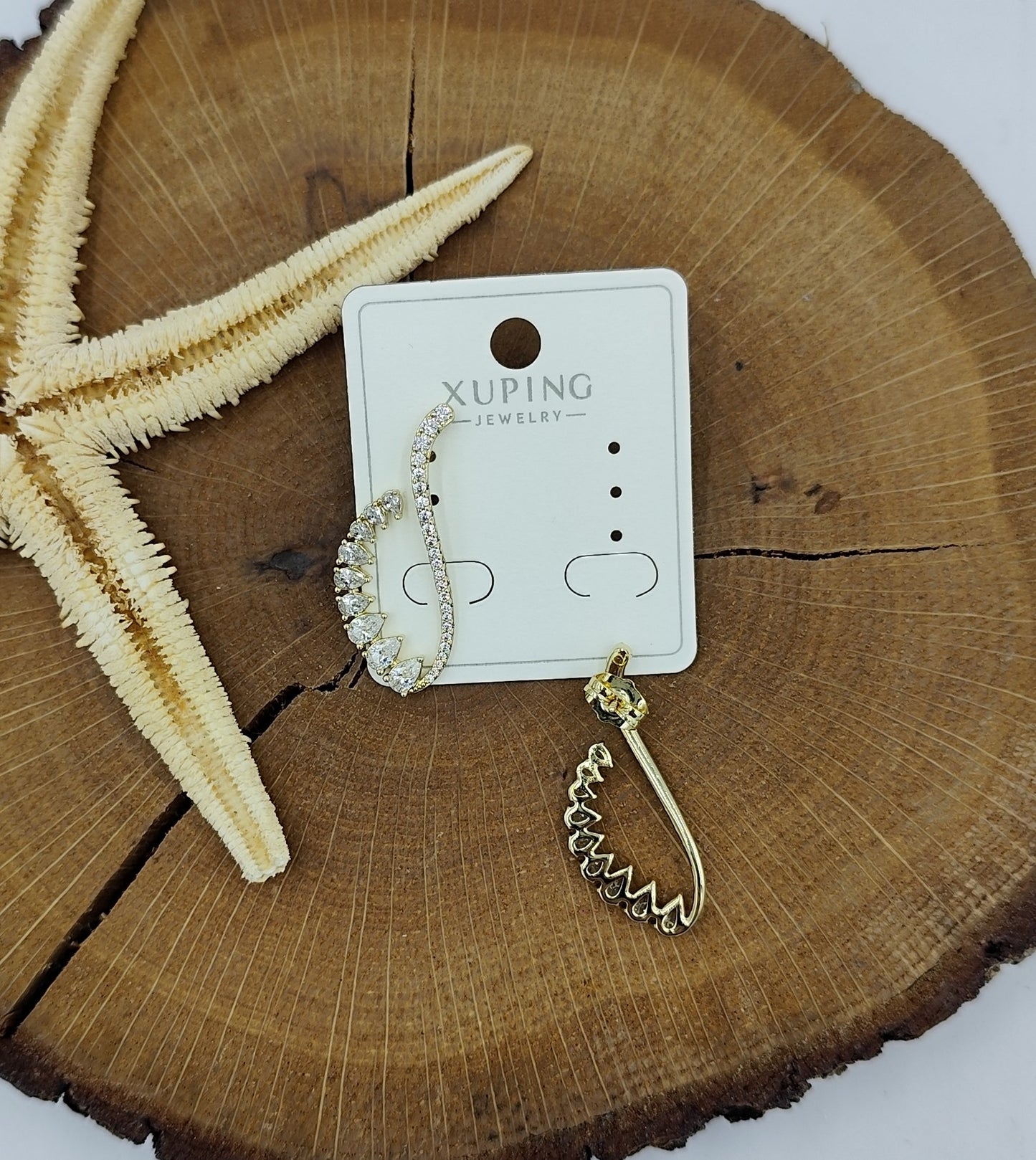 Taş Detaylı 14 K Küpe
