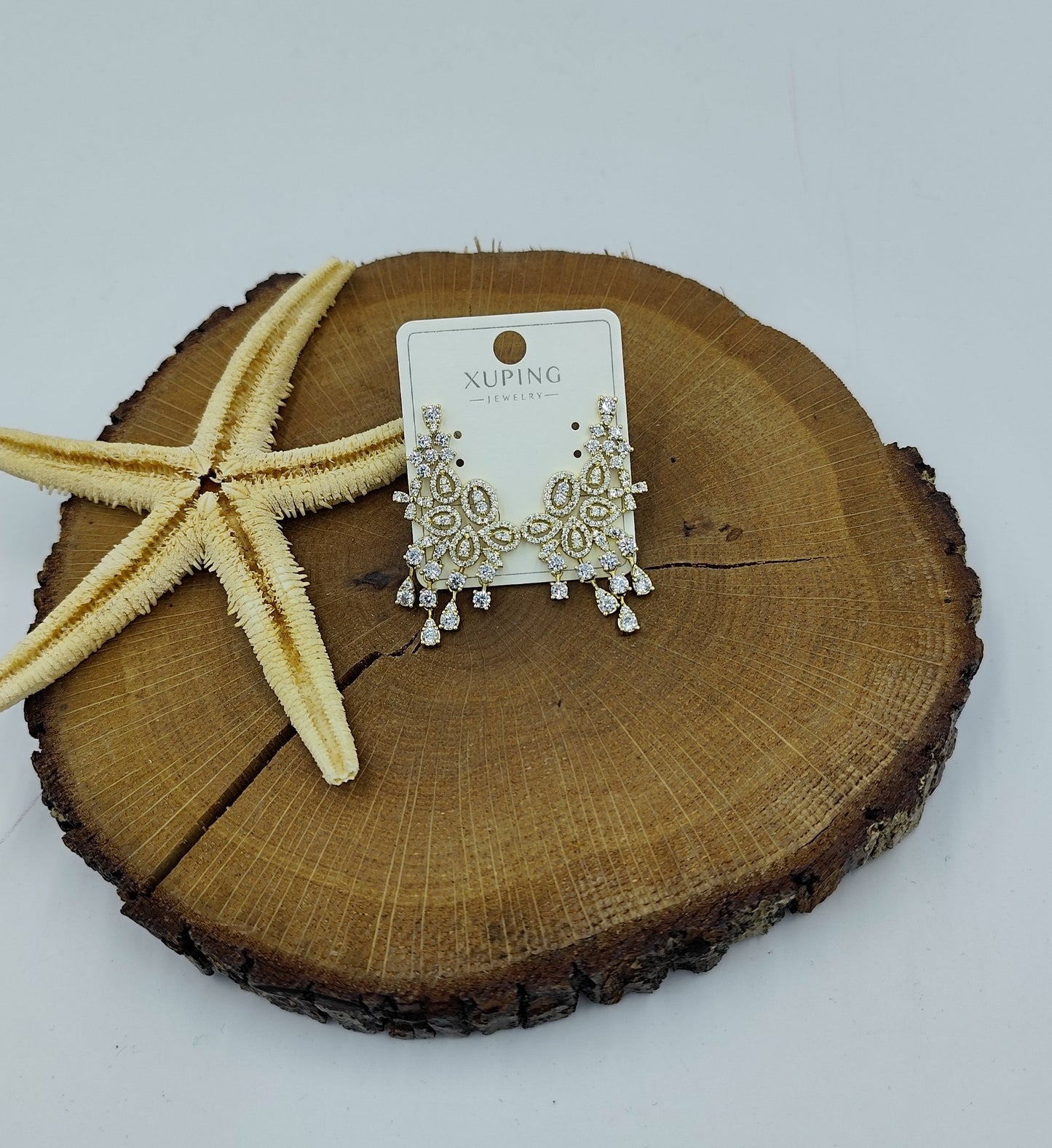 14 K Taş Detaylı Küpe