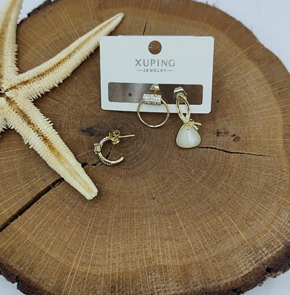 14 K 3'lü Küpe
