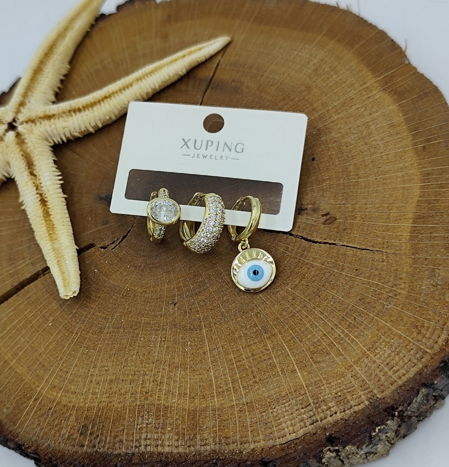 14 K 3'lü Küpe