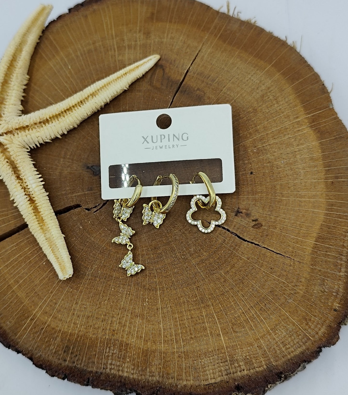14 K 3'lü Küpe