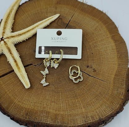 14 K 3'lü Küpe