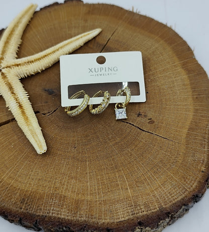 14 K 3'lü Küpe